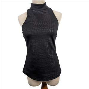 Dynamite Small Mock Turtleneck Sleeveless Tank Black